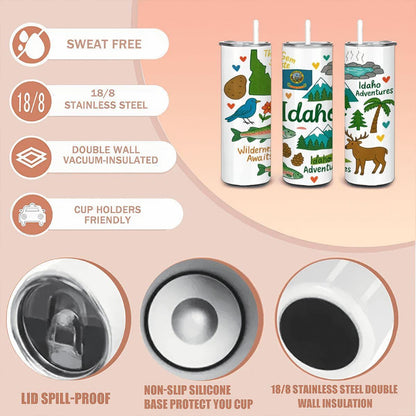 Idaho Wilderness Adventures Tumbler | 20oz Stainless Steel Travel Mug