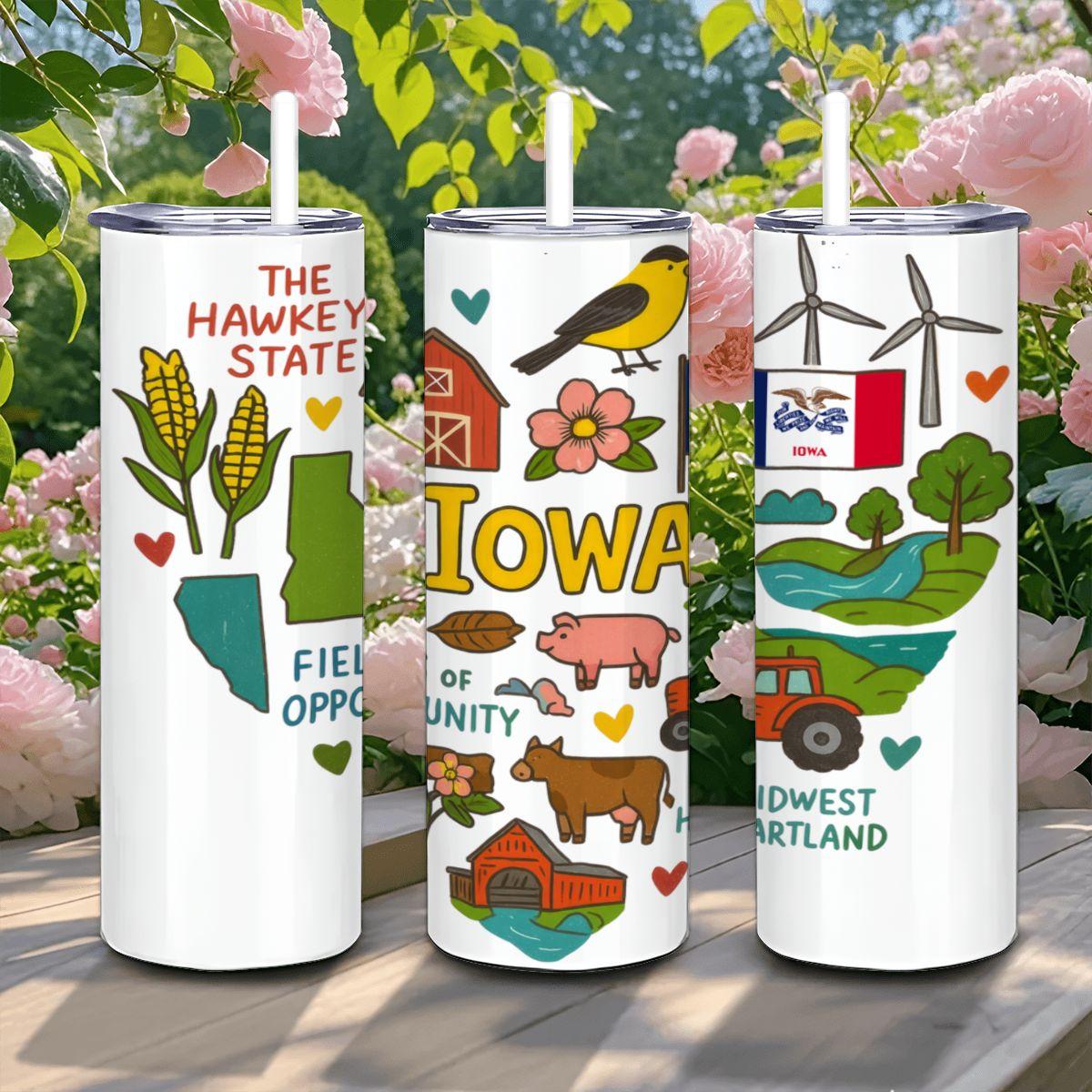 Iowa Fields Tumbler | 20oz Stainless Steel Travel Mug