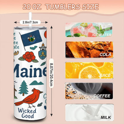 Maine Coastal Tumbler | 20oz Insulated Stainless Steel Travel Mug