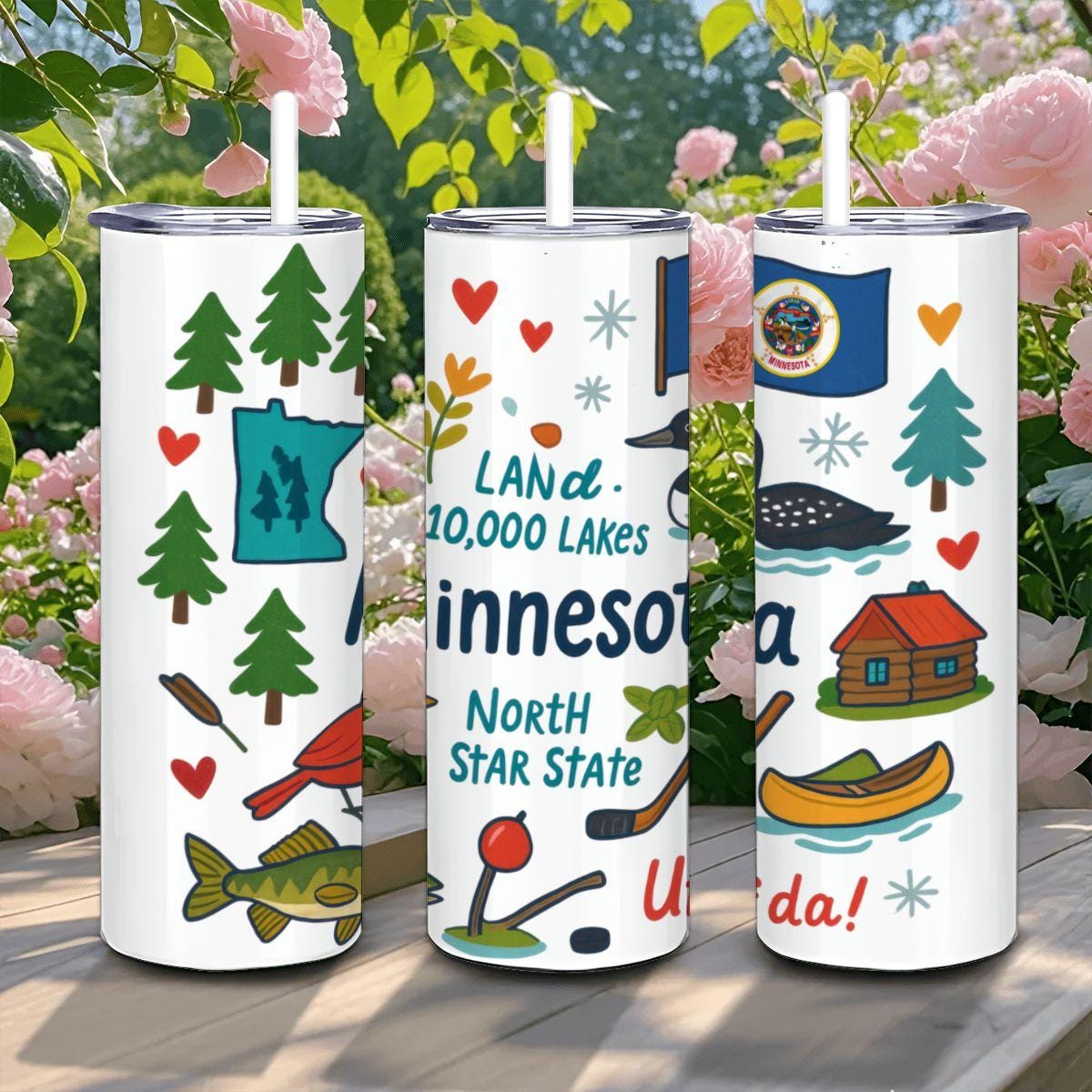 Minnesota Tumbler | Land of 10,000 Lakes Stainless Steel Mug
