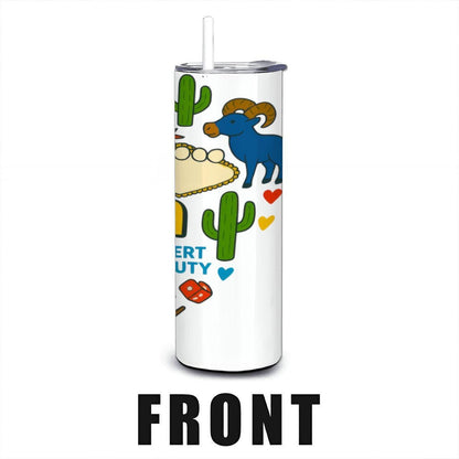 Nevada Desert Tumbler | Stainless Steel Travel Mug with Straw