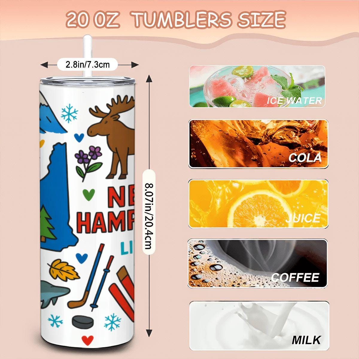 New Hampshire Tumbler | Granite State Travel Mug