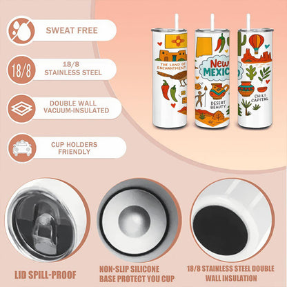 New Mexico Tumbler | Land of Enchantment 20oz Stainless Steel Travel Mug