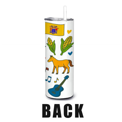 ColorFlow | New Jersey Garden State Tumbler | Pine Barrens to Shore | 20oz Stainless Steel Travel Mug with Straw