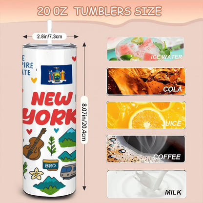 New York City Tumbler | Empire State Design, 20oz Travel Mug