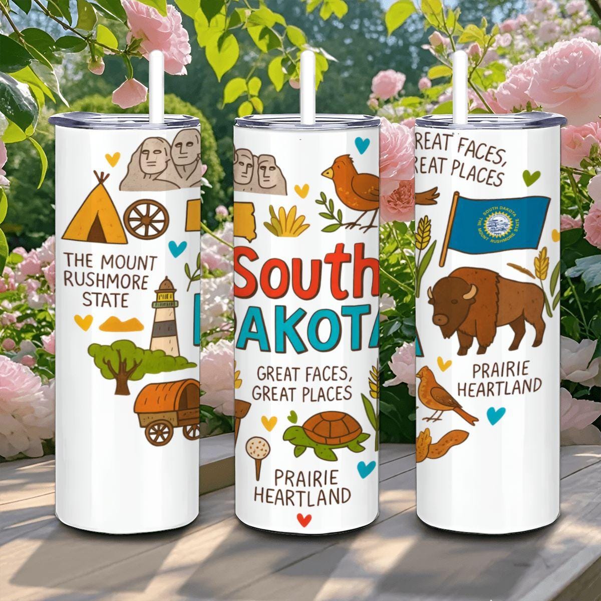 South Dakota Stainless Steel Tumbler | Mount Rushmore Travel Mug