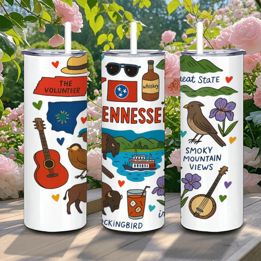 Tennessee State Pride Tumbler | 20oz Stainless Steel Travel Mug