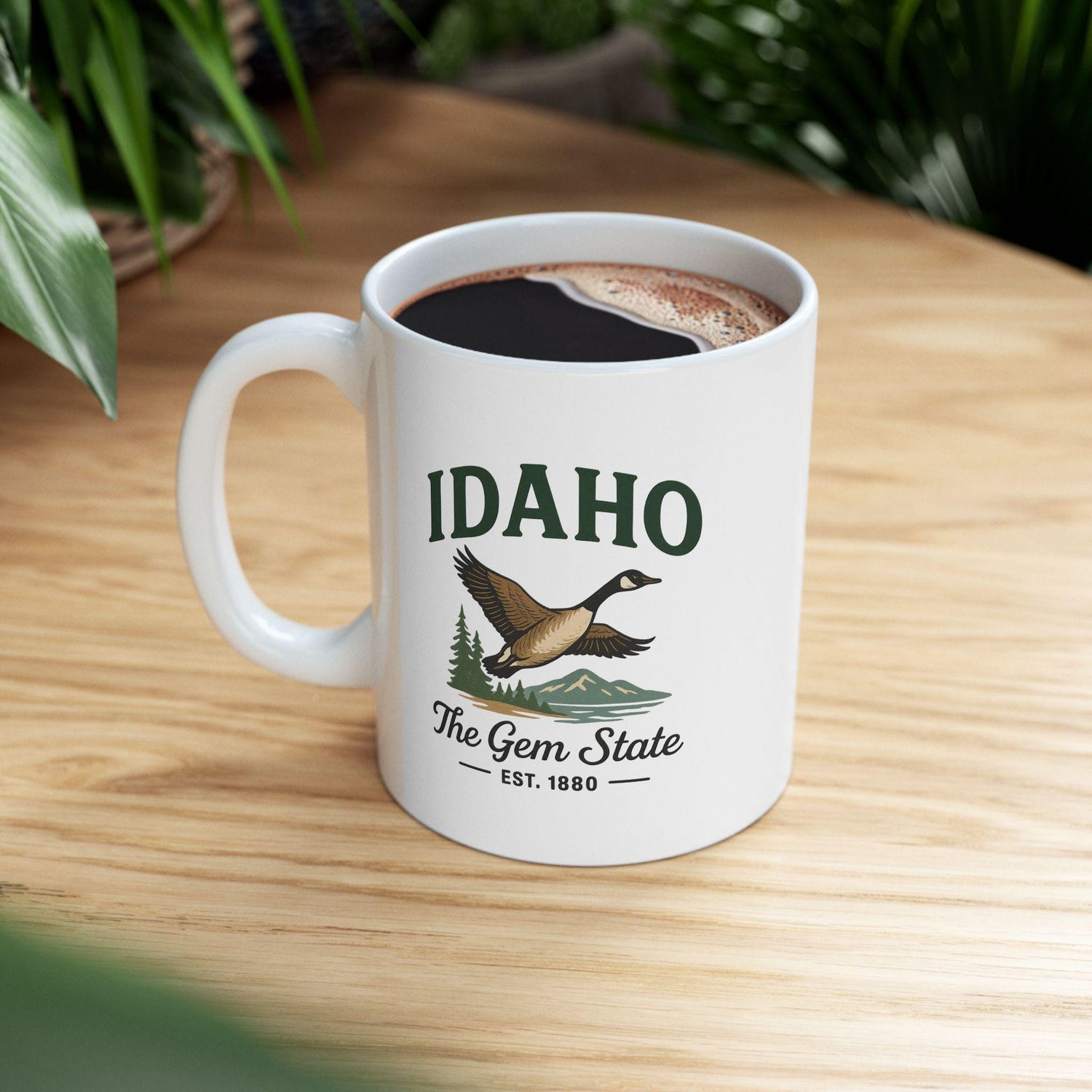 ColorFlow | Idaho The Gem State Mug | Goose Mountain Coffee Cup | 15oz Ceramic Outdoor Gift