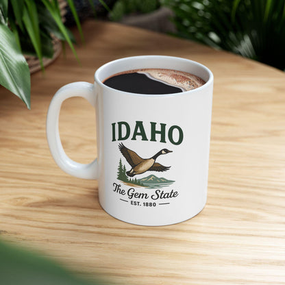 ColorFlow | Idaho The Gem State Mug | Goose Mountain Coffee Cup | 15oz Ceramic Outdoor Gift