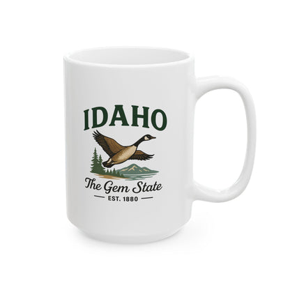 ColorFlow | Idaho The Gem State Mug | Goose Mountain Coffee Cup | 15oz Ceramic Outdoor Gift