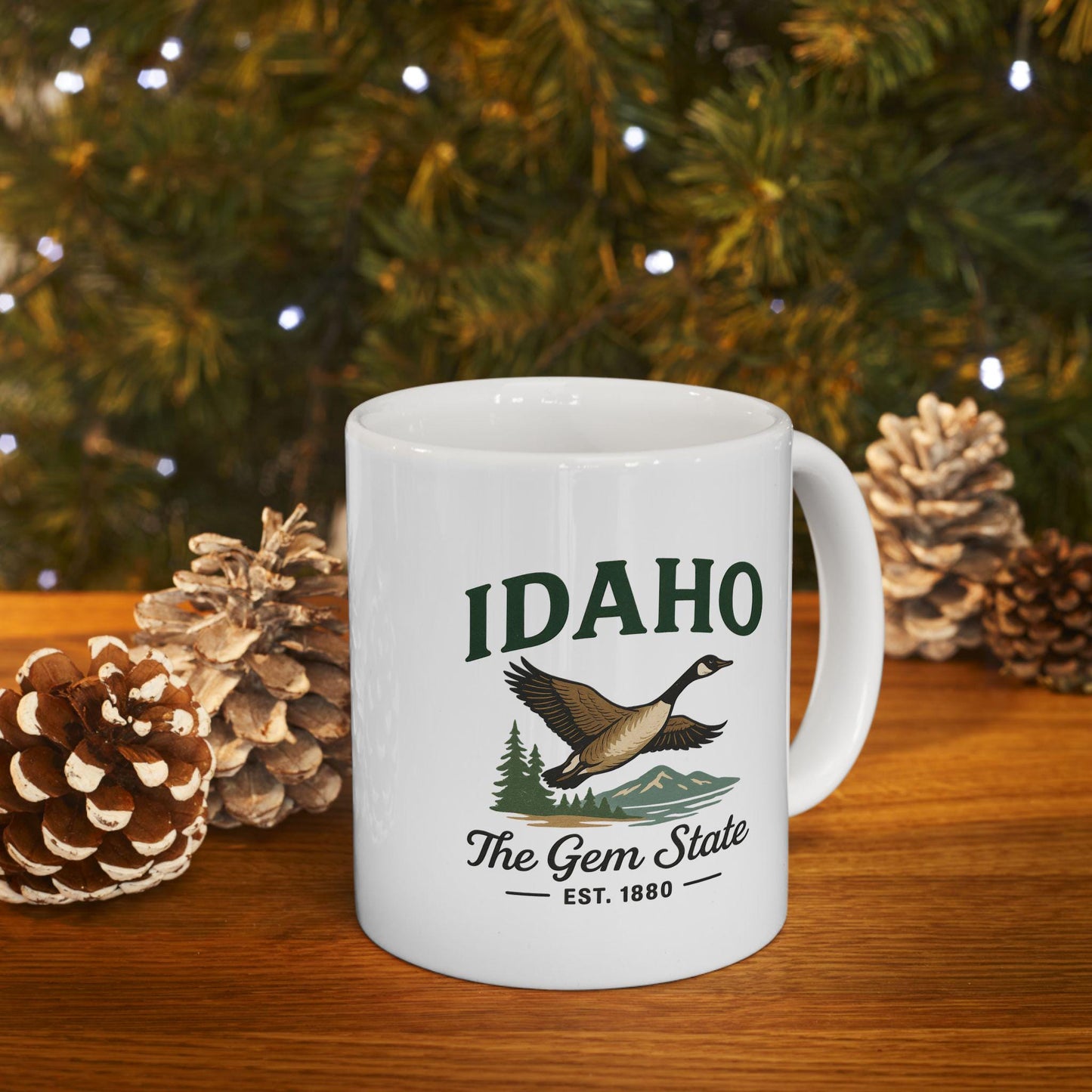 ColorFlow | Idaho The Gem State Mug | Goose Mountain Coffee Cup | 15oz Ceramic Outdoor Gift