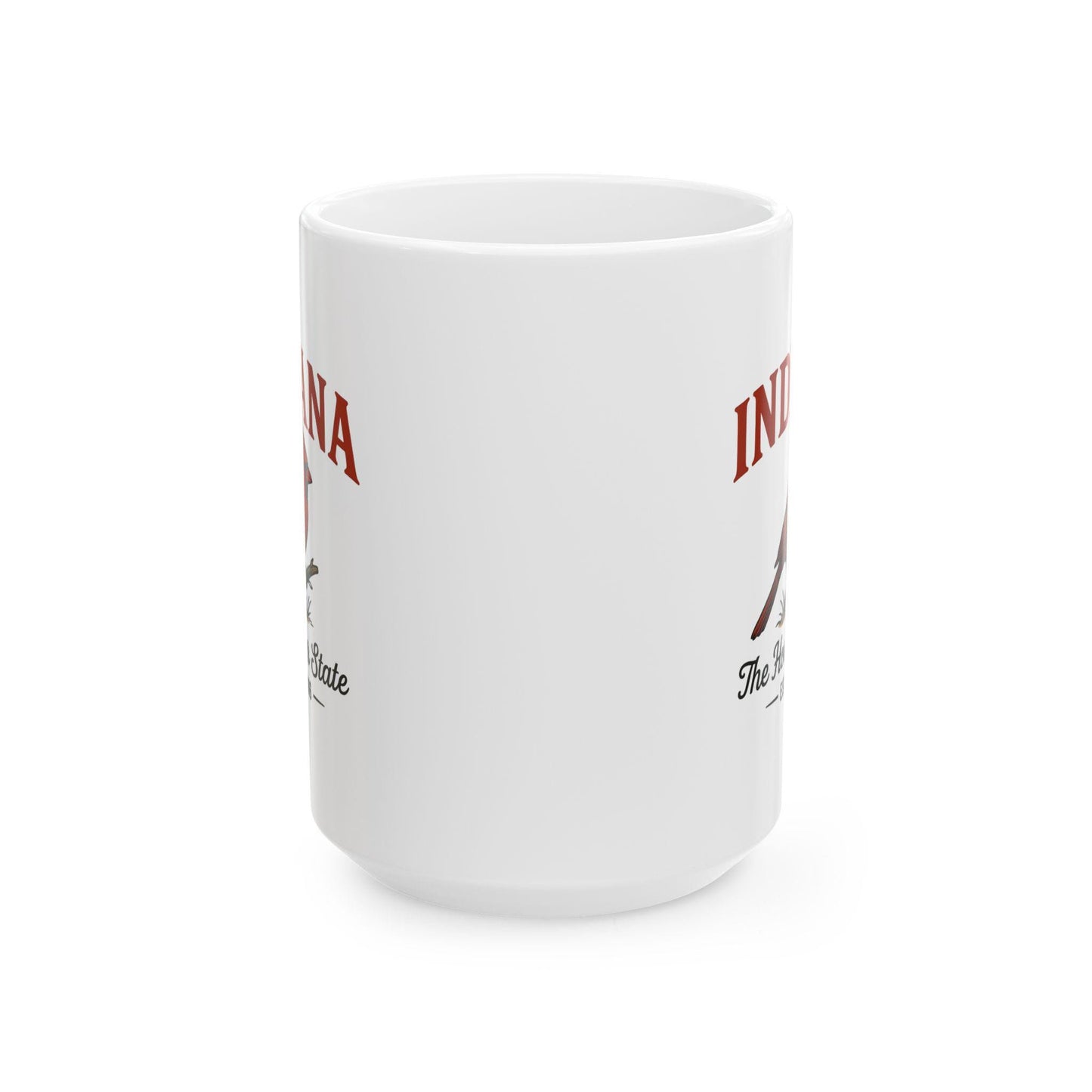 ColorFlow | Indiana The Hoosier State Mug | Cardinal Bird Coffee Cup | 15oz Ceramic Midwest Gift