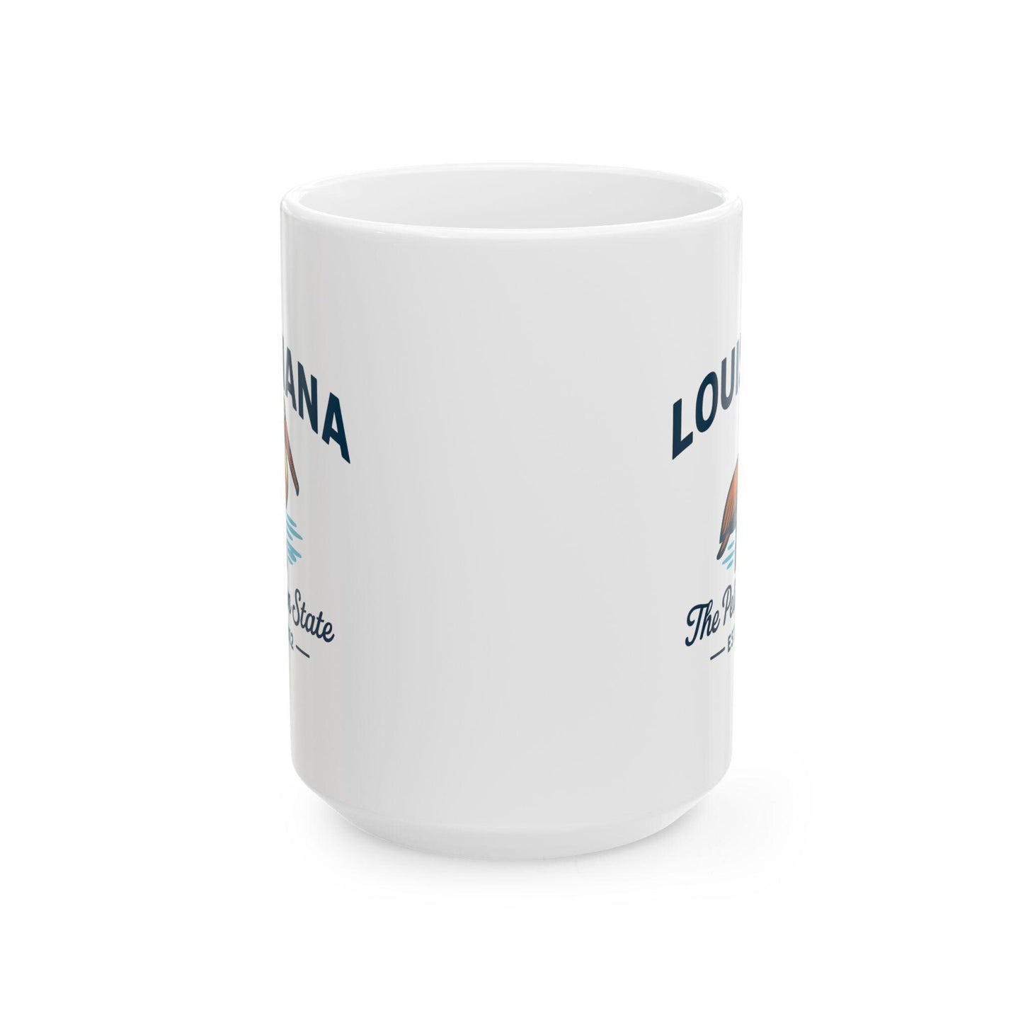 ColorFlow | Louisiana Pelican Mug | The Pelican State 15 oz Coffee Cup | Coastal Southern Gift for Louisiana Lovers