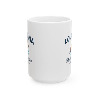 ColorFlow | Louisiana Pelican Mug | The Pelican State 15 oz Coffee Cup | Coastal Southern Gift for Louisiana Lovers