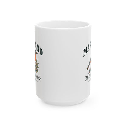 ColorFlow | Maryland Bird Mug | The Old Line State 15 oz Ceramic Coffee Cup | Baltimore Oriole Gift for State Lovers
