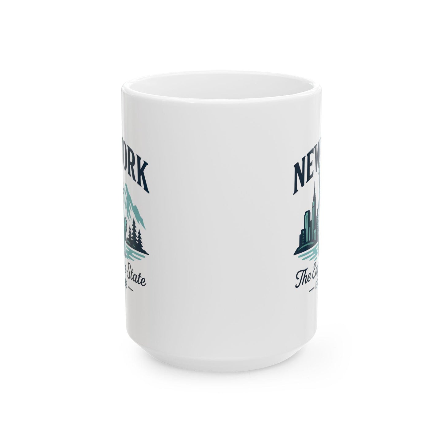 ColorFlow | New York The Empire State Mug | Statue of Liberty Coffee Cup | NYC Skyline Travel Gift | 15oz Ceramic Mug