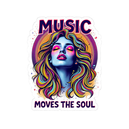 ColorFlow | Music Moves the Soul Vinyl Sticker | Artistic Waterproof Decal for Laptops Water Bottles Journals and More