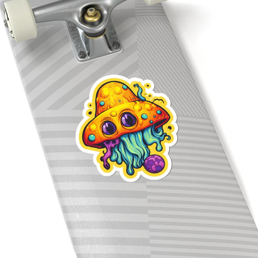 ColorFlow | Cute Psychedelic Mushroom Vinyl Sticker | Waterproof Art Decal for Laptops Water Bottles Journals Decor