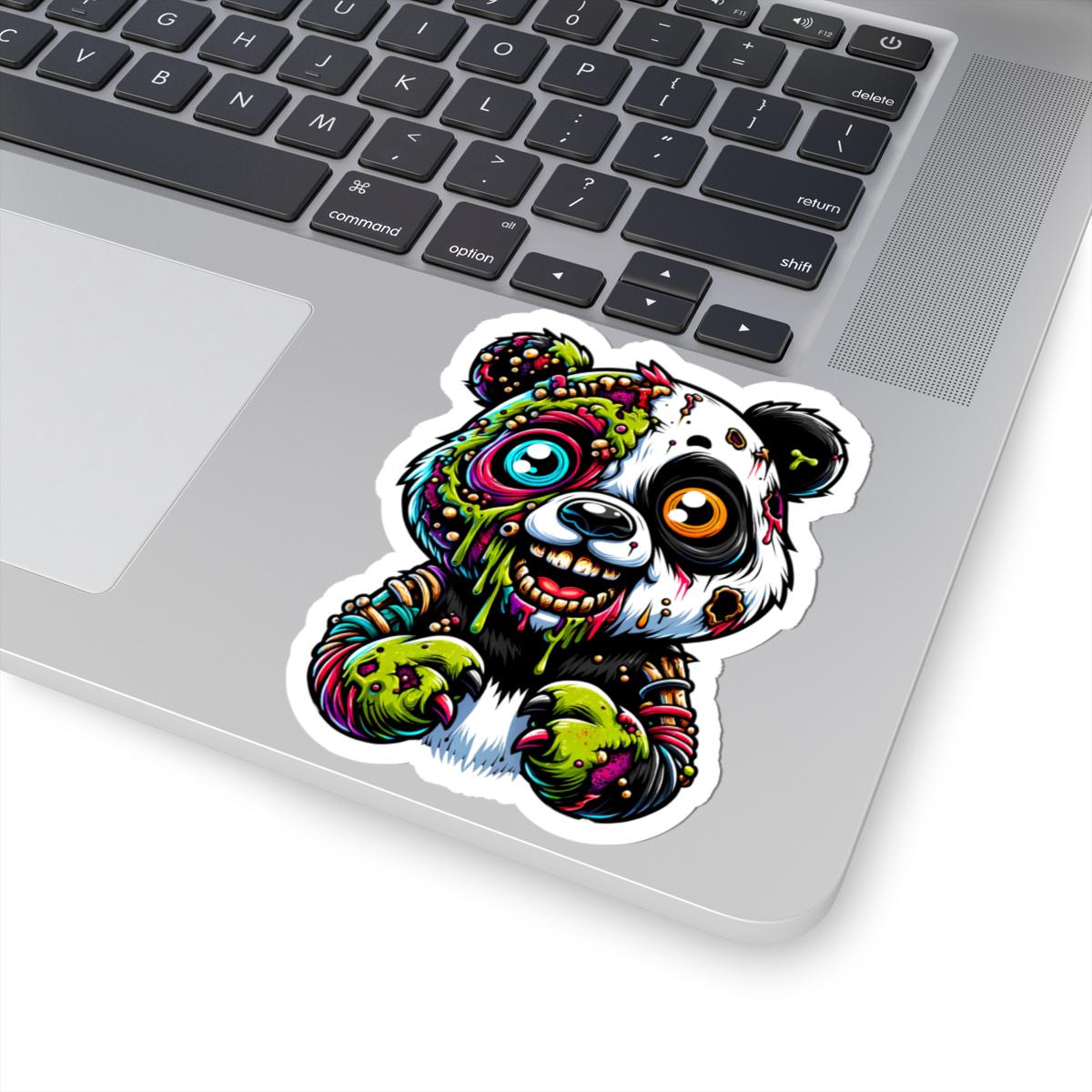 ColorFlow | Zombie Panda Vinyl Sticker for Water Bottles Laptops Cars | Cool Creepy Art Waterproof Durable Decal