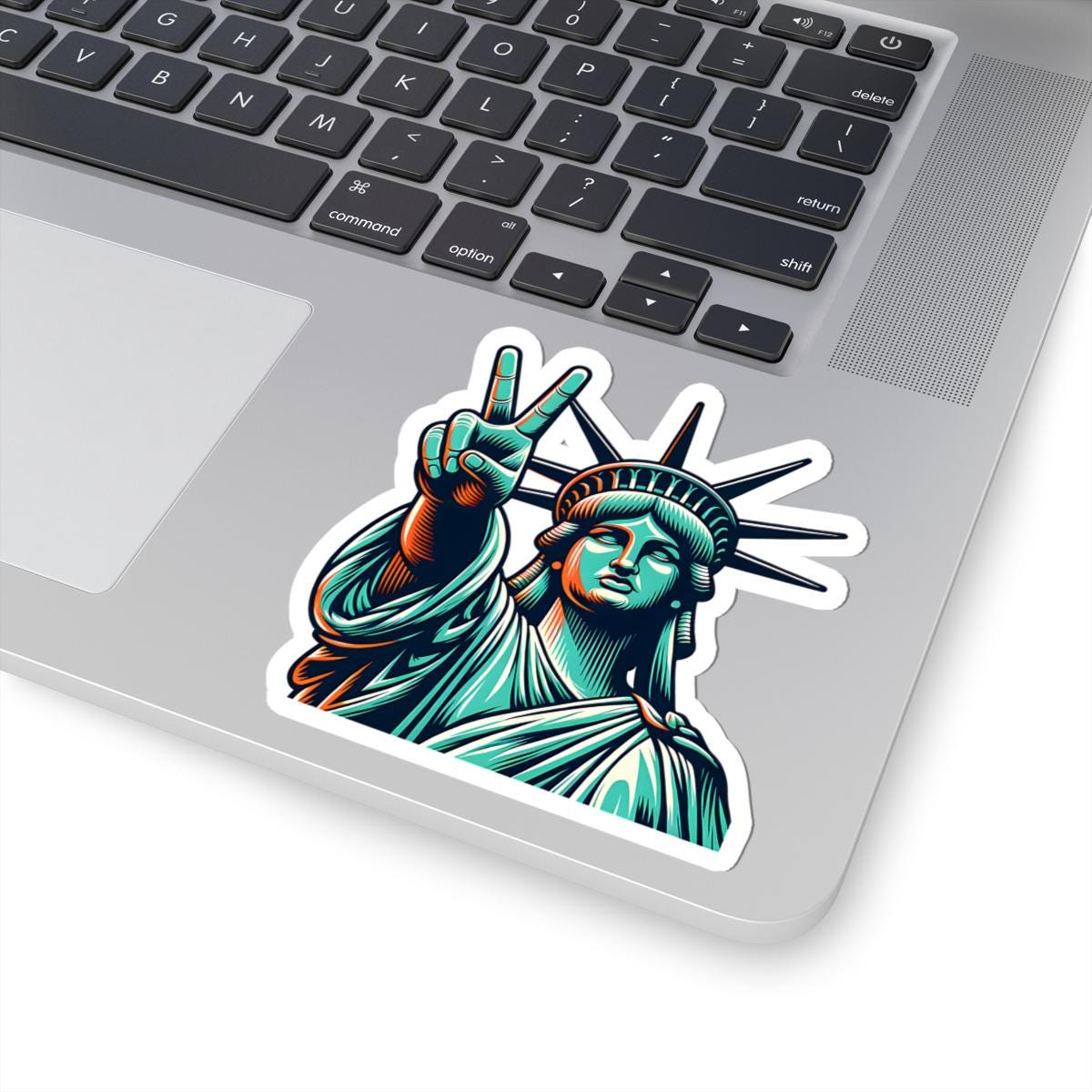 ColorFlow | Statue of Liberty Peace Vinyl Sticker for Water Bottles Laptops Cars | NYC Freedom Art Waterproof Decal