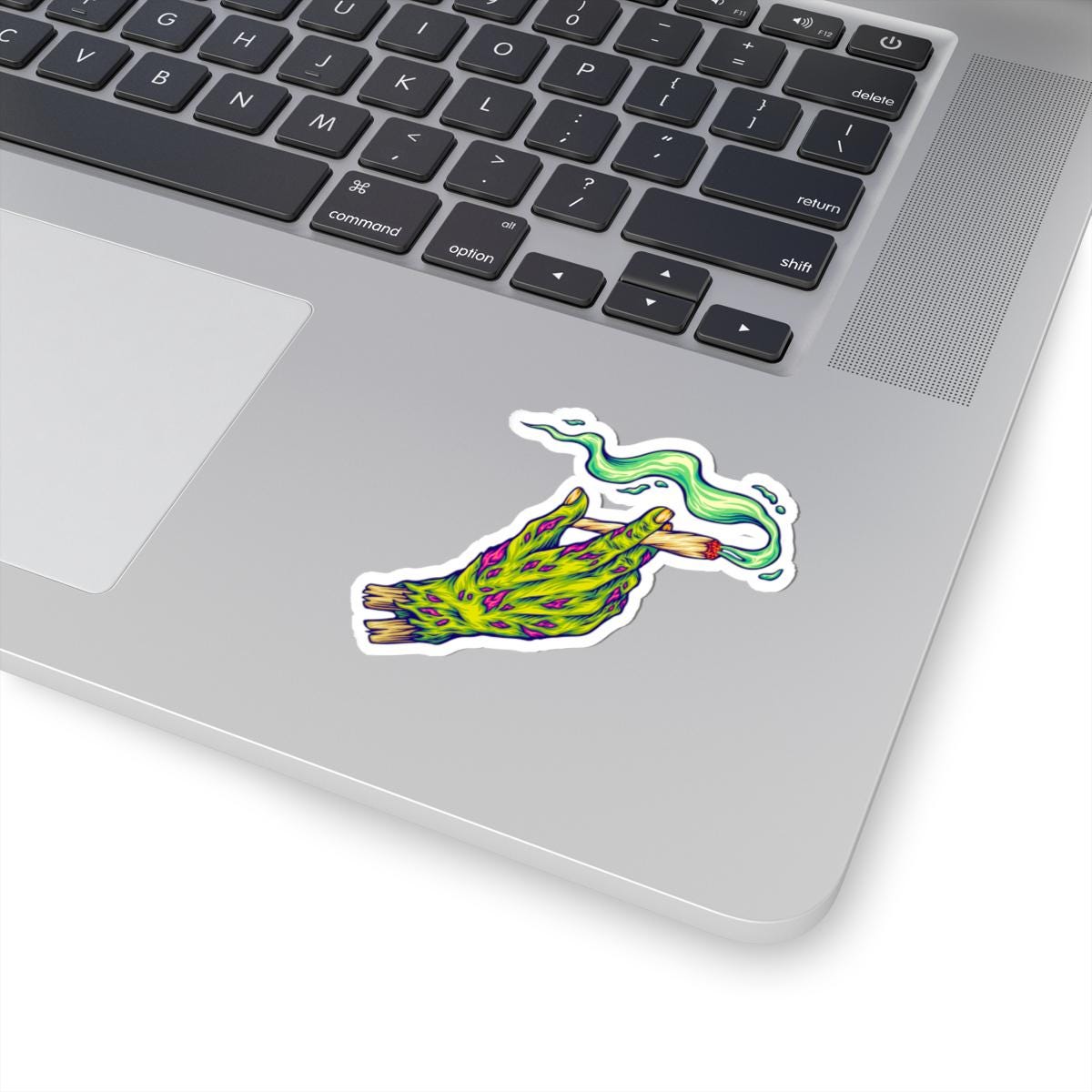 ColorFlow | Zombie Hand Smoking Vinyl Sticker for Water Bottles Laptops Cars | Trippy Cannabis Art Waterproof Decal