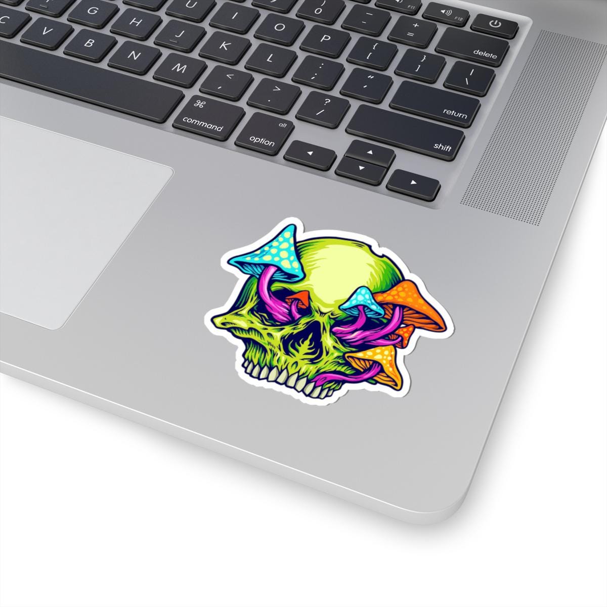 ColorFlow | Trippy Mushroom Skull Vinyl Sticker for Water Bottles Laptops Cars | Psychedelic Art Waterproof Decal