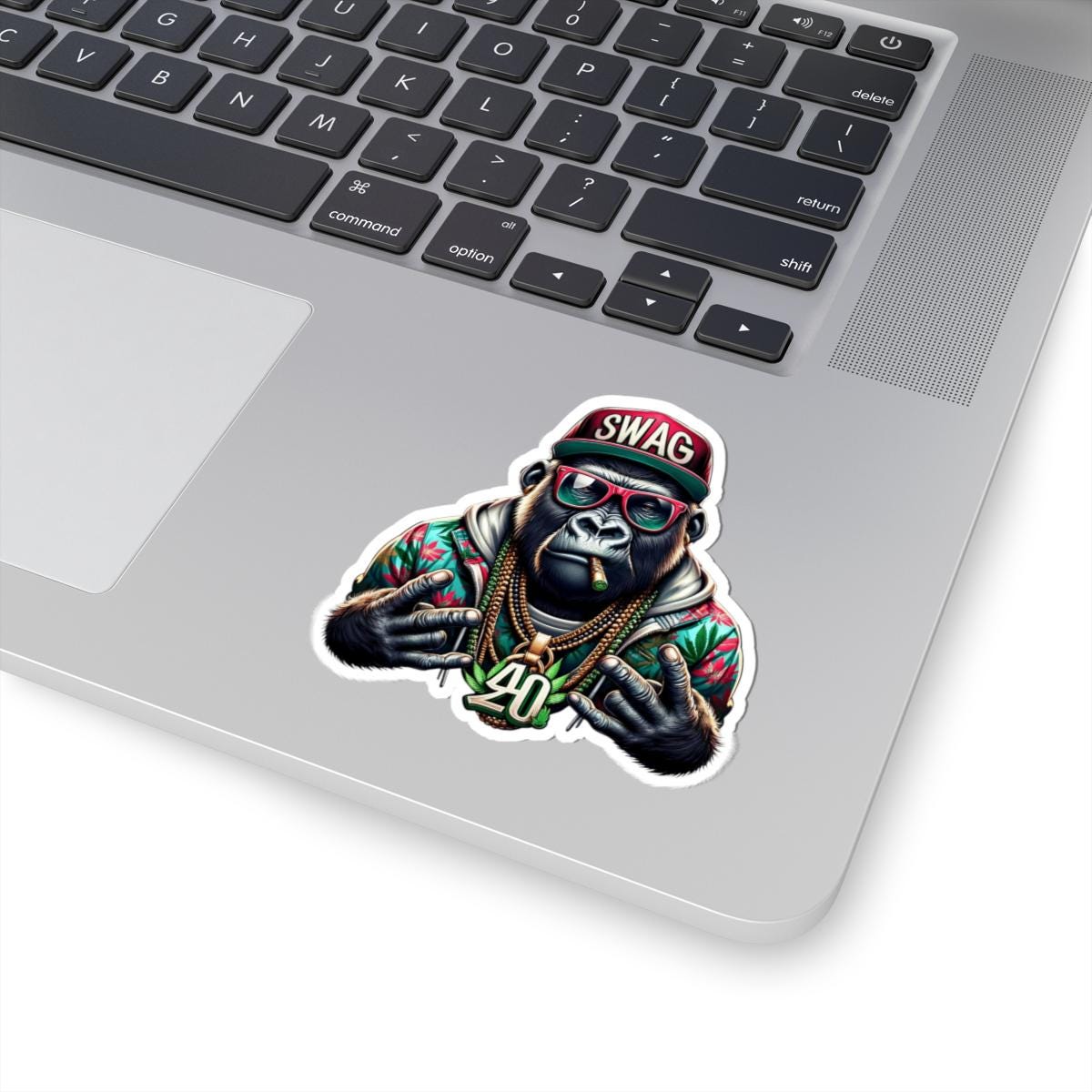ColorFlow | Swag Gorilla 420 Vinyl Sticker for Water Bottles Laptops Cars | Hip Hop Stoner Art Waterproof Decal