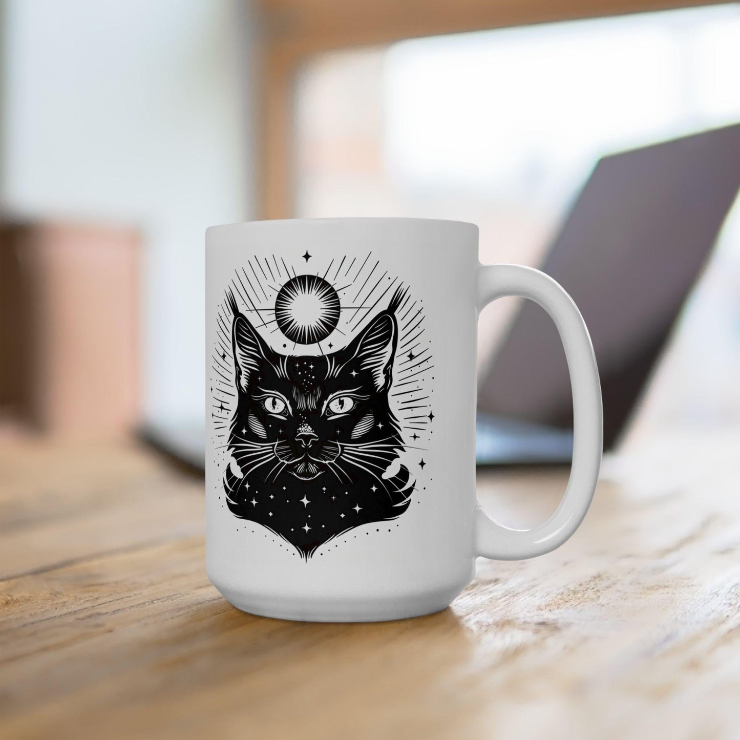 Cosmic Cat Mug | Celestial Feline Art, Witchy Gift for Cat Lovers
