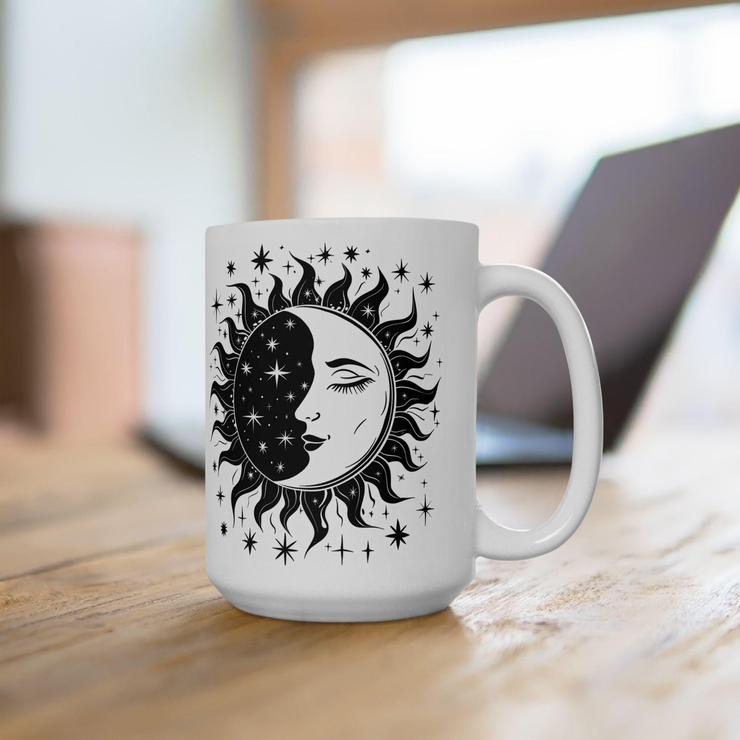 Sun and Moon Ceramic Coffee Mug | Celestial Astrology Gift
