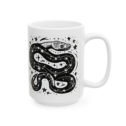 Celestial Serpent Mug | Cosmic Snake Astrology Coffee Cup