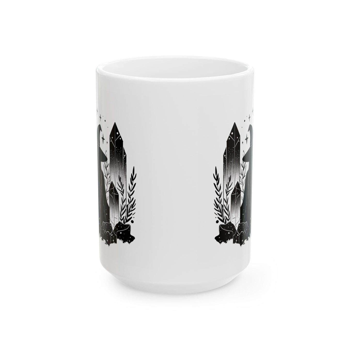 Witch Moon Coffee Mug | Mystical Crystal Wiccan Art 15oz