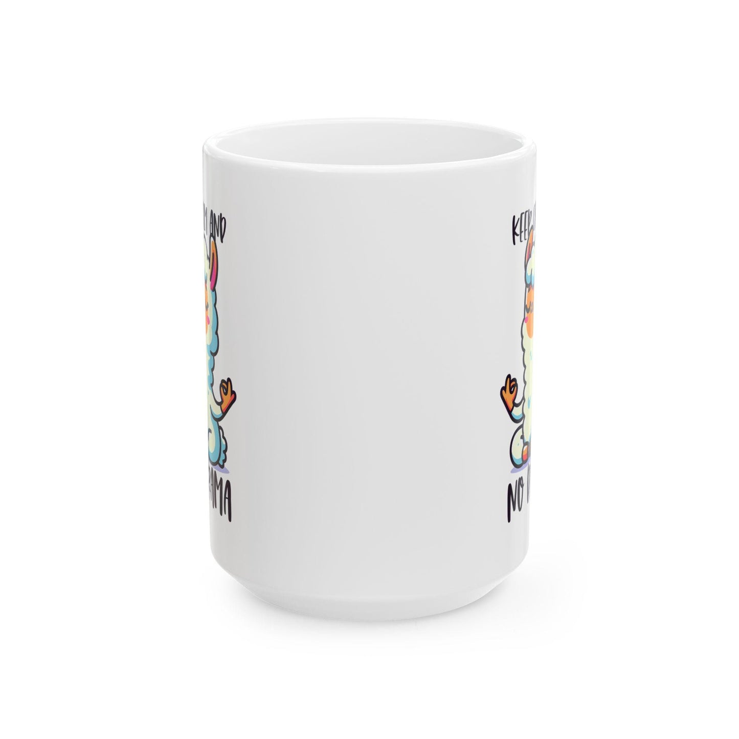 No Drama Llama Coffee Mug | Funny Meditating Animal Gift