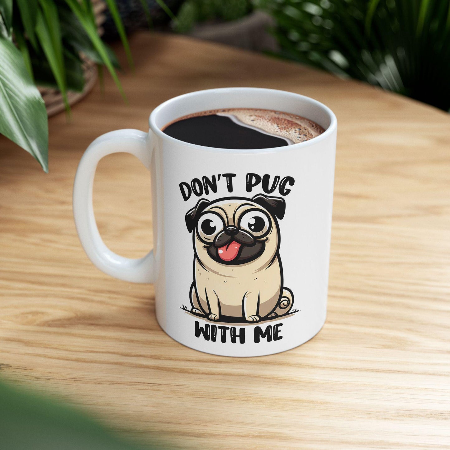 ColorFlow | Cute Pug Coffee Mug | Funny Dog Lover Cup | 15oz Ceramic Mug | Adorable Gift for Pet Owners & Coffee Lovers