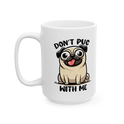 ColorFlow | Cute Pug Coffee Mug | Funny Dog Lover Cup | 15oz Ceramic Mug | Adorable Gift for Pet Owners & Coffee Lovers