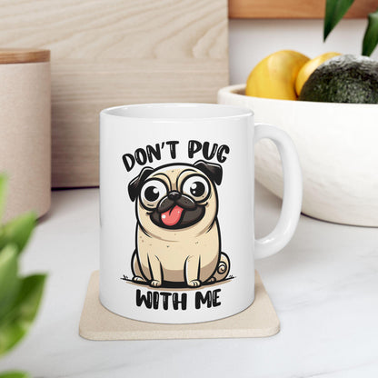 ColorFlow | Cute Pug Coffee Mug | Funny Dog Lover Cup | 15oz Ceramic Mug | Adorable Gift for Pet Owners & Coffee Lovers