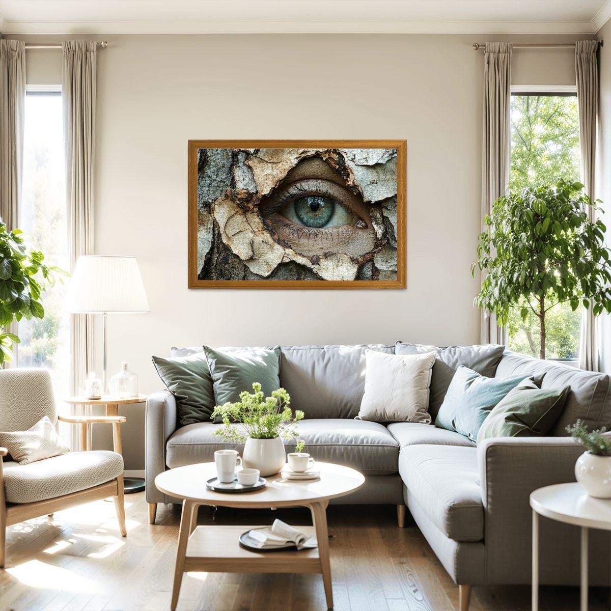 Surreal Tree Eye Wooden Jigsaw Puzzle | Unique Art Decor Gift