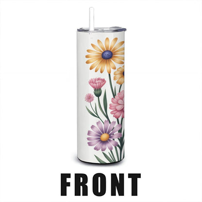 Wildflower Garden Stainless Steel Tumbler | Floral Coffee Cup Gift