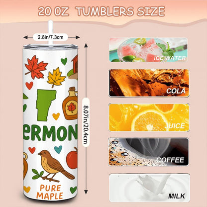 Vermont Travel Tumbler | Green Mountain Maple Syrup Design