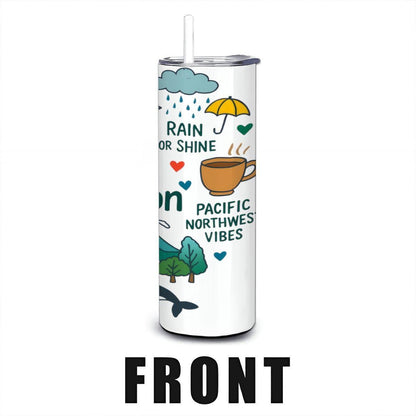 Evergreen State Tumbler | Washington PNW Travel Cup with Straw