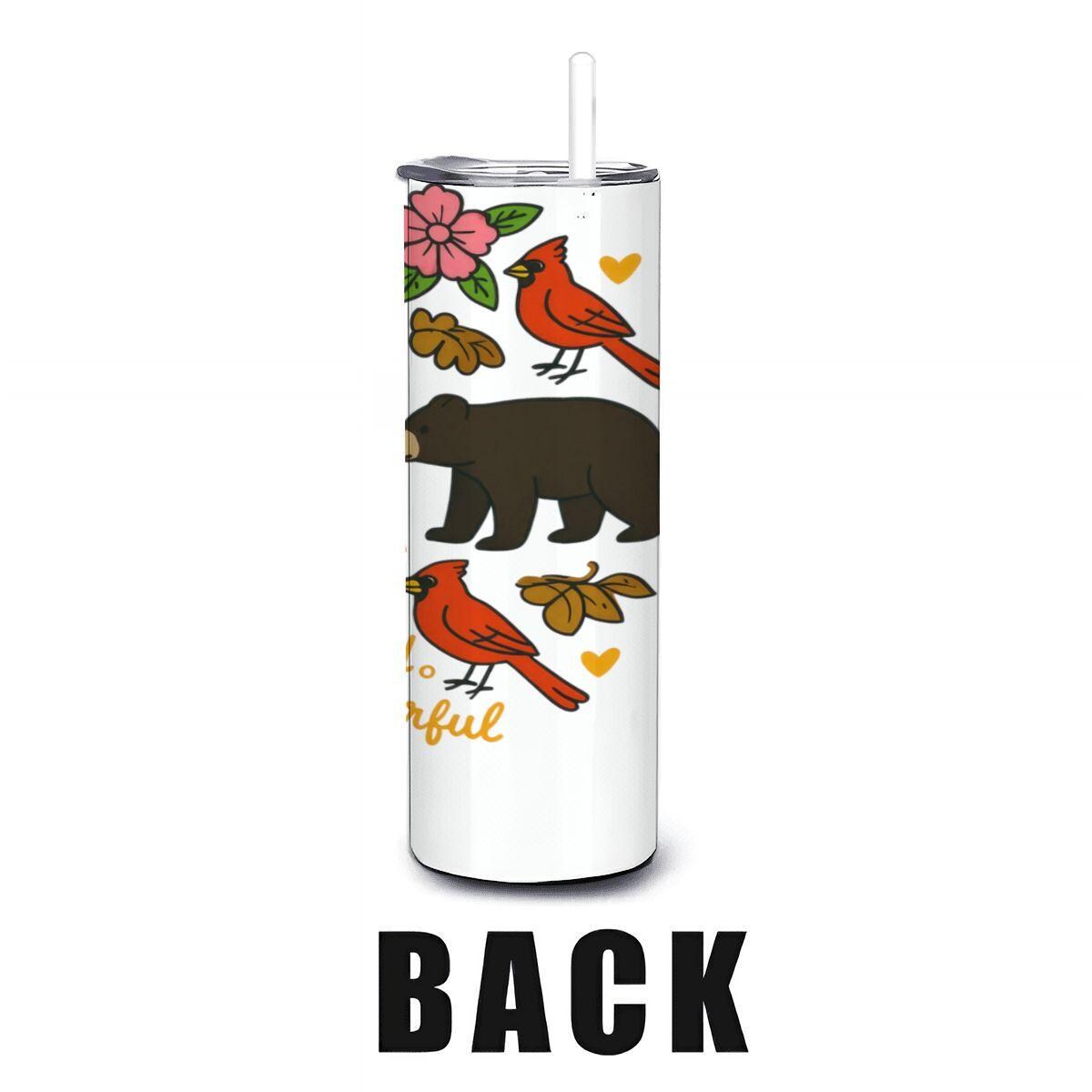 ColorFlow | West Virginia Wild and Wonderful Tumbler | Mountain State Travel Cup with Straw | Nature Lover Gift