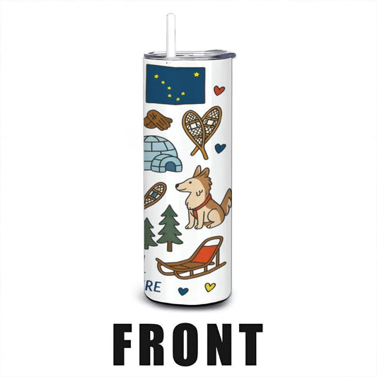 Alaska Adventure Tumbler | Insulated Stainless Steel Travel Mug with Straw