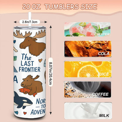 Alaska Adventure Tumbler | Insulated Stainless Steel Travel Mug with Straw