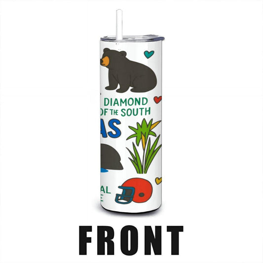 ColorFlow | Arkansas Adventure Tumbler | The Natural State Stainless Steel Cup | 20oz Insulated Travel Mug with Straw