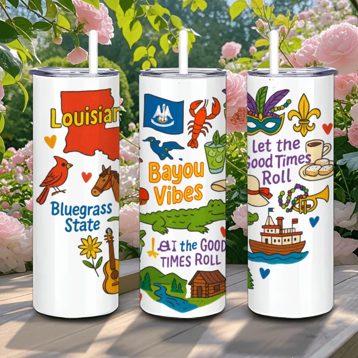 Louisiana Bayou Vibes Tumbler | 20oz Stainless Steel Insulated Travel Mug