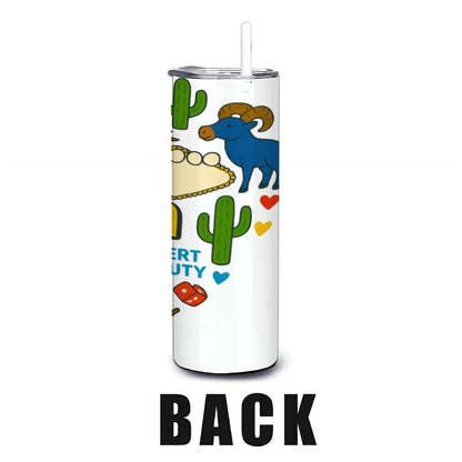 Nevada Desert Tumbler | Stainless Steel Travel Mug with Straw