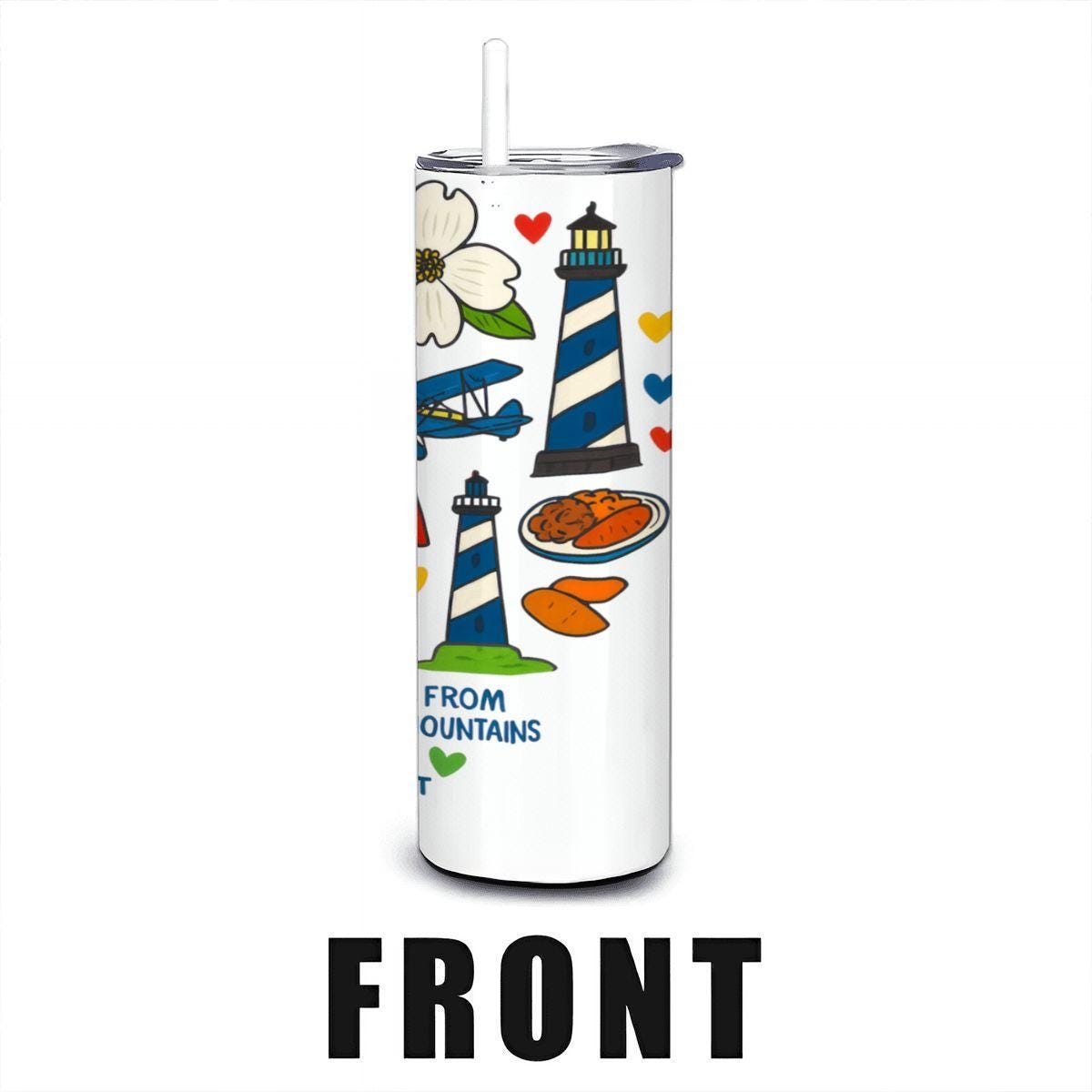 North Carolina State Tumbler | 20oz Stainless Steel Travel Mug