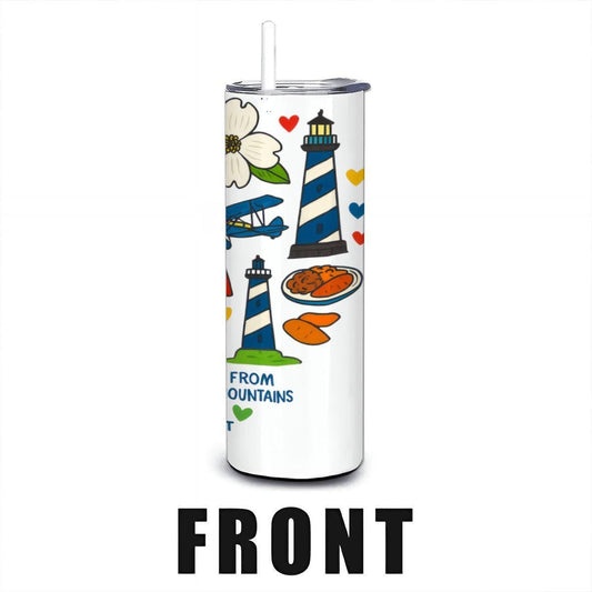 North Carolina State Tumbler | 20oz Stainless Steel Travel Mug