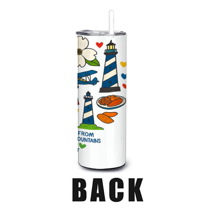 North Carolina State Tumbler | 20oz Stainless Steel Travel Mug