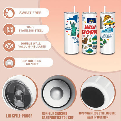 New York City Tumbler | Empire State Design, 20oz Travel Mug