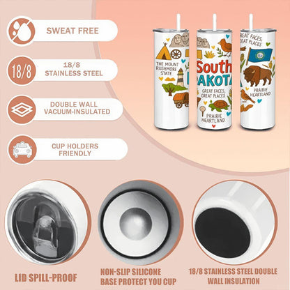 South Dakota Stainless Steel Tumbler | Mount Rushmore Travel Mug